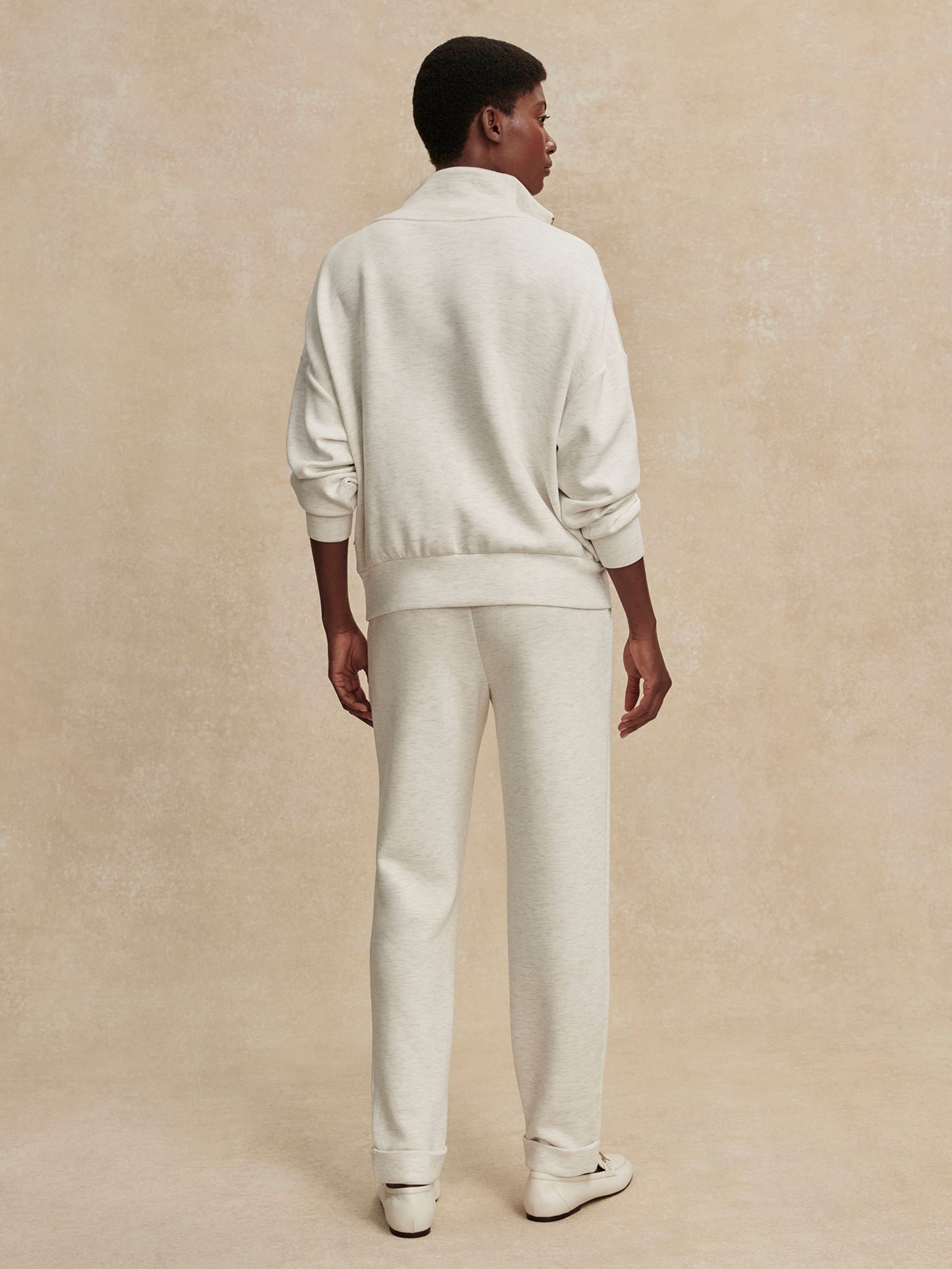Varley Ivory Marl The Rolled Cuff Pant 25 | VARLEY US