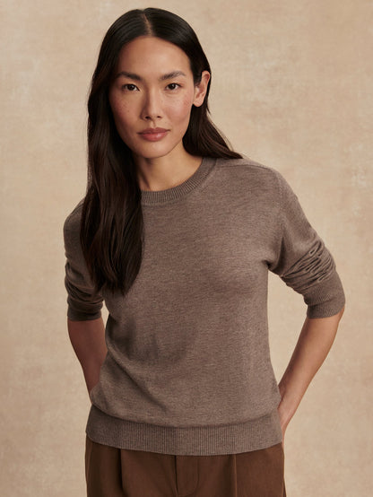 Varley Cinder Marl Fincham Knit Sweater
