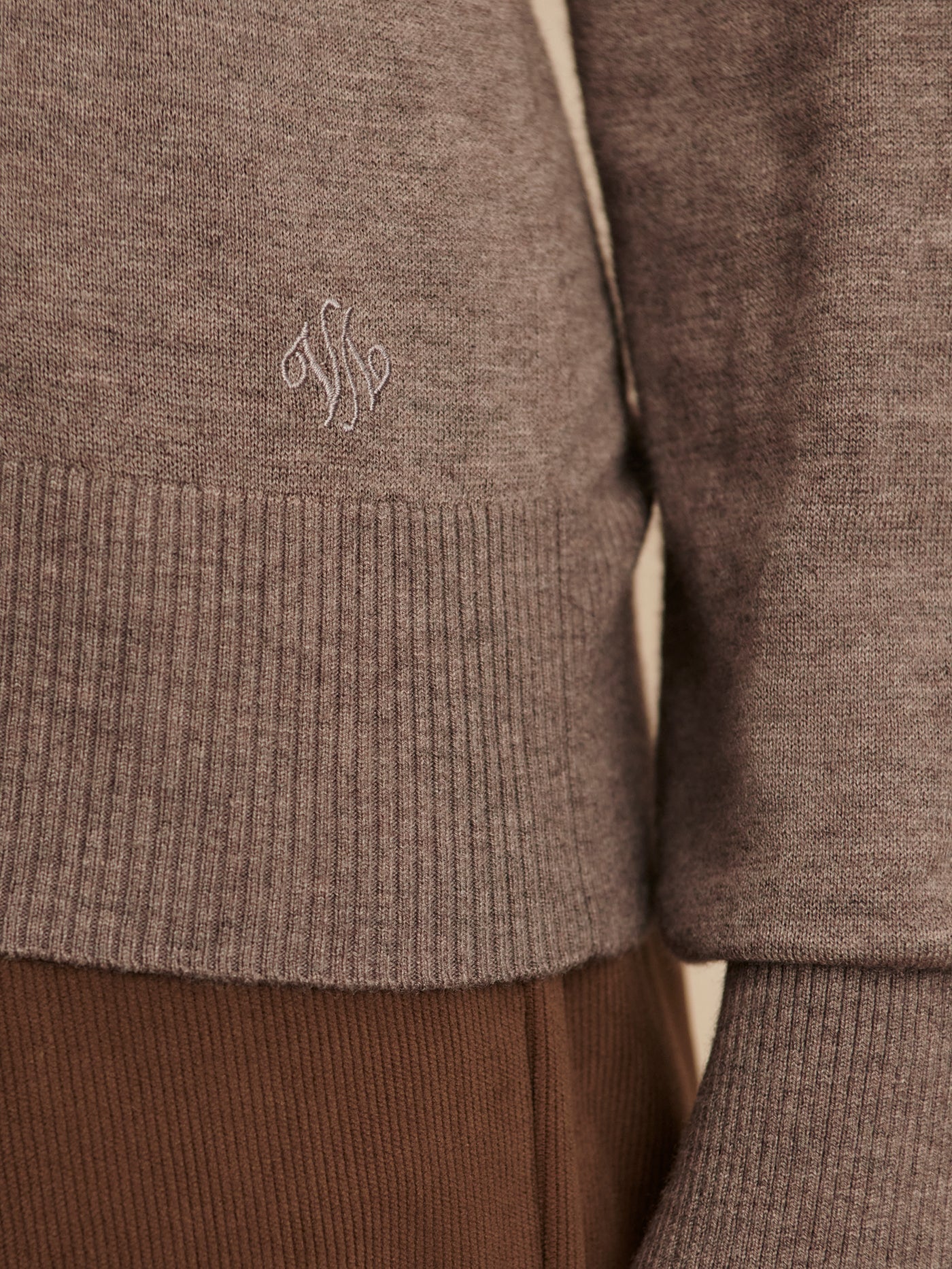 Varley Cinder Marl Fincham Knit Sweater