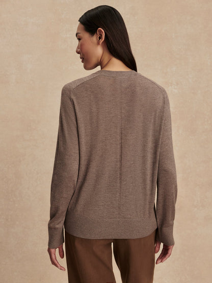 Varley Cinder Marl Fincham Knit Sweater
