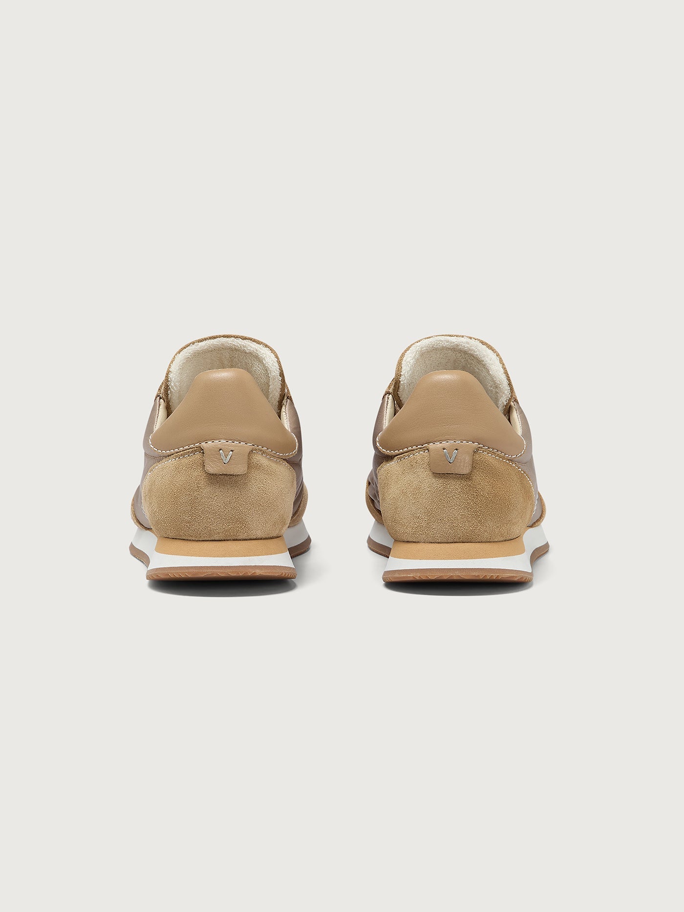 Varley Taupe Amera Runner Suede/Satin