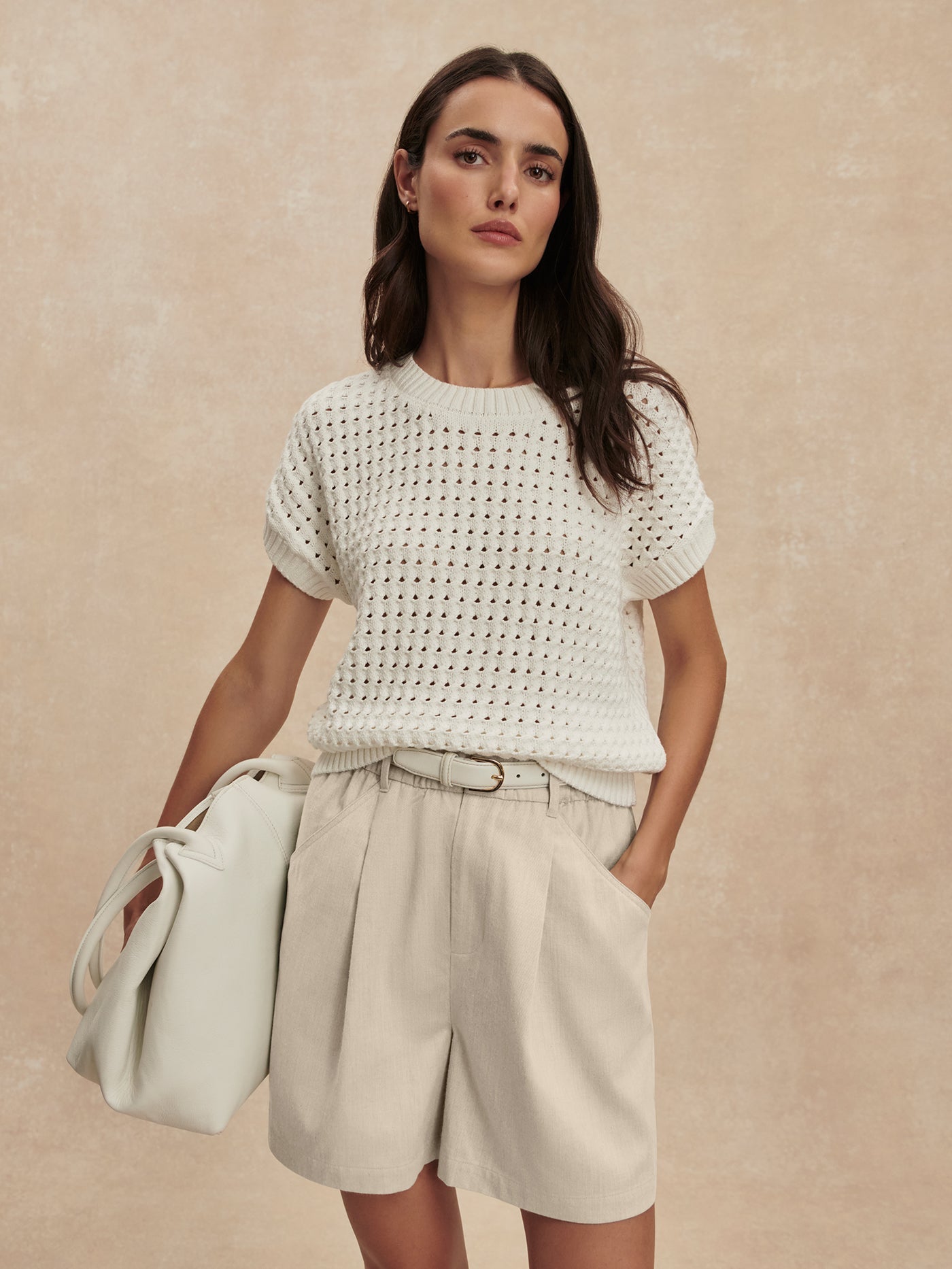 Varley Snow White Denny Knit Top