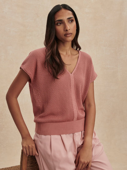 Varley Ash Rose Ashford Knit Top