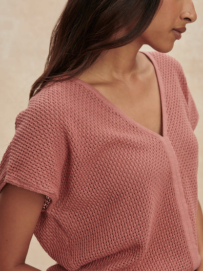 Varley Ash Rose Ashford Knit Top