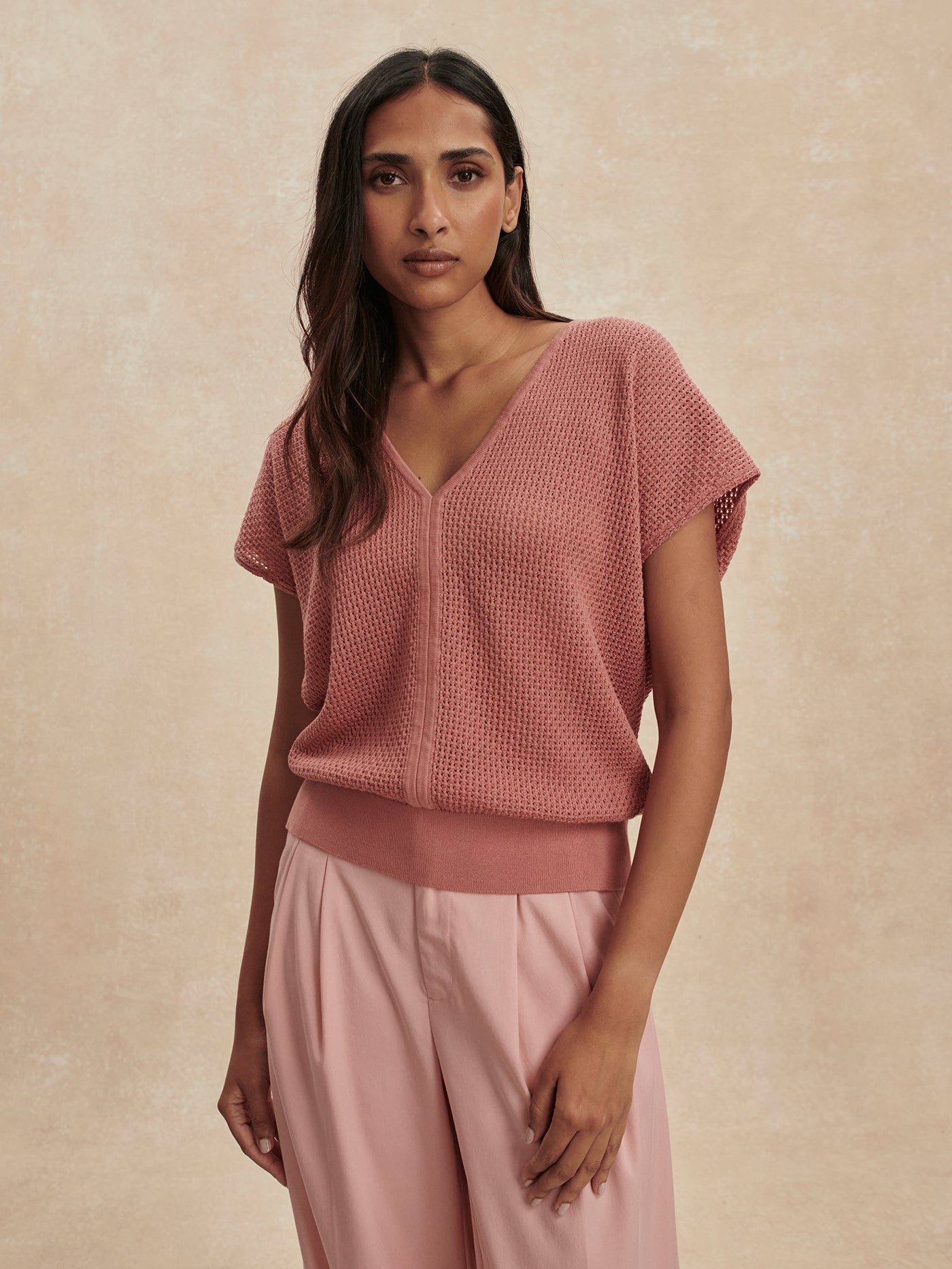 Varley Ash Rose Ashford Knit Top