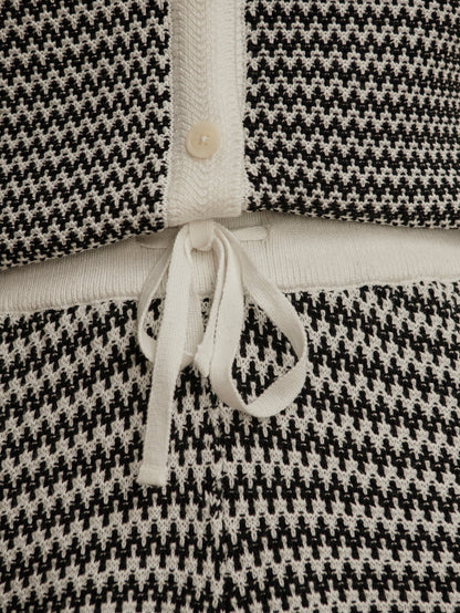 Varley Snow White/ Black Villiers Knit Short