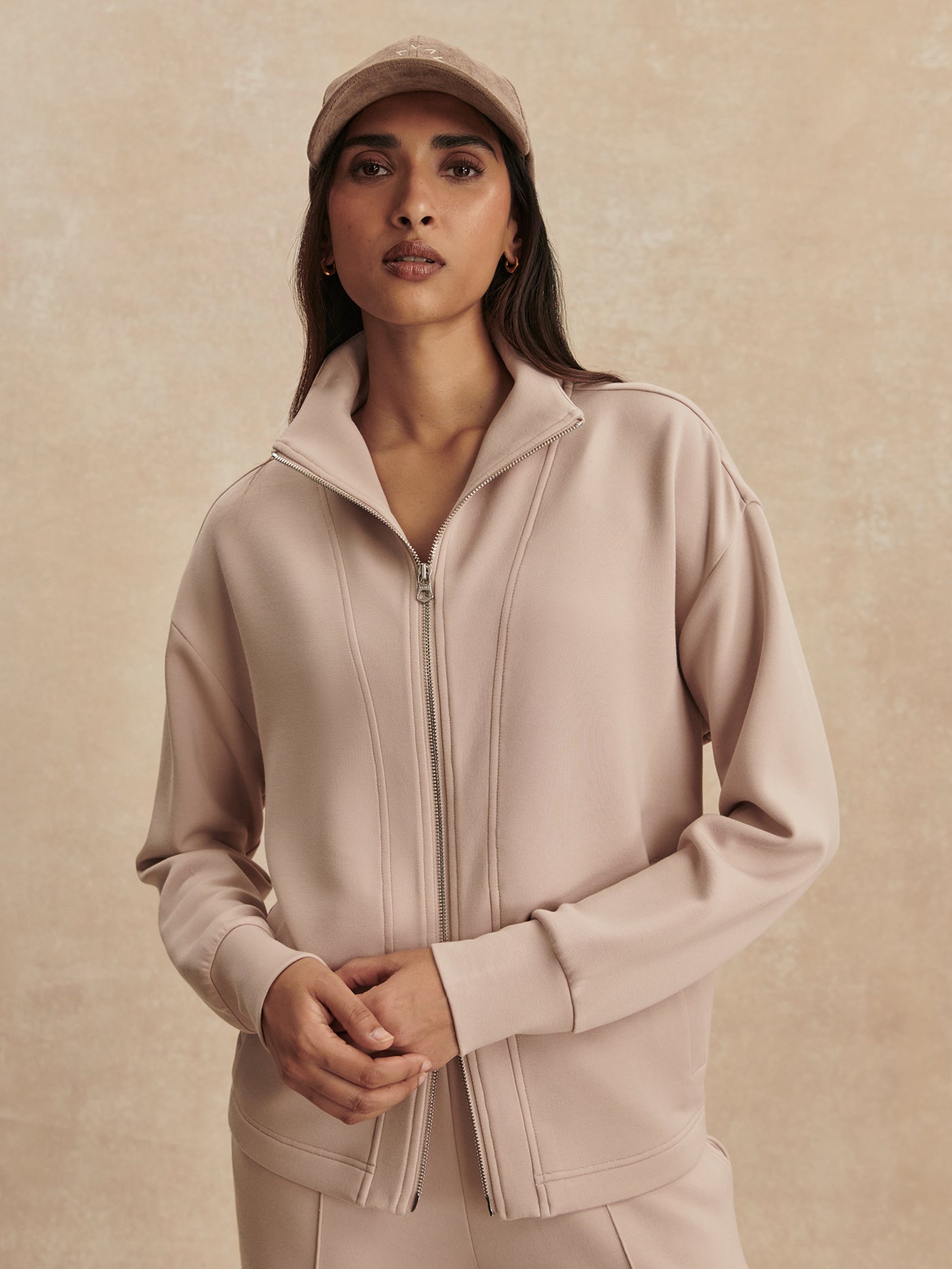 Varley Mushroom Arlene Zip Through Sweat