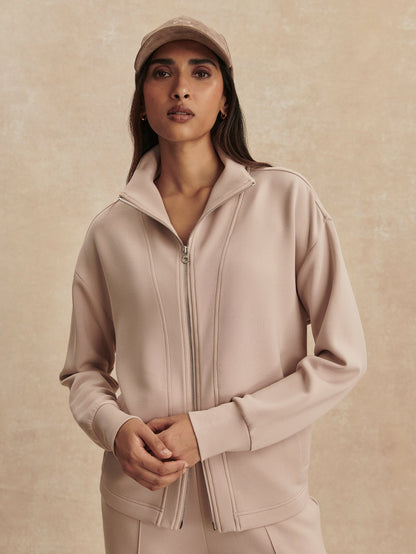 Varley Mushroom Arlene Zip Through Sweat