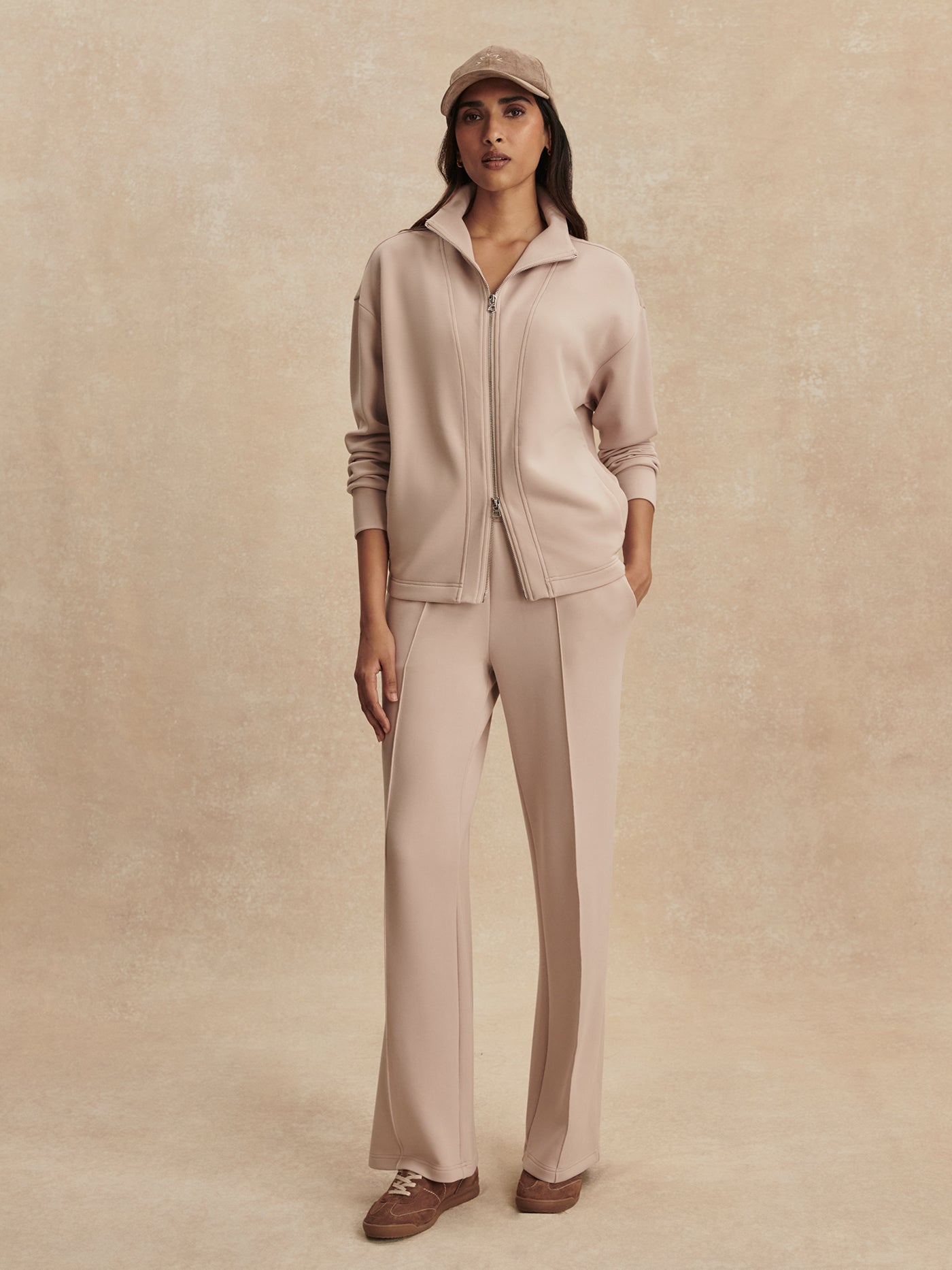 Varley Mushroom Arlene Zip Through Sweat