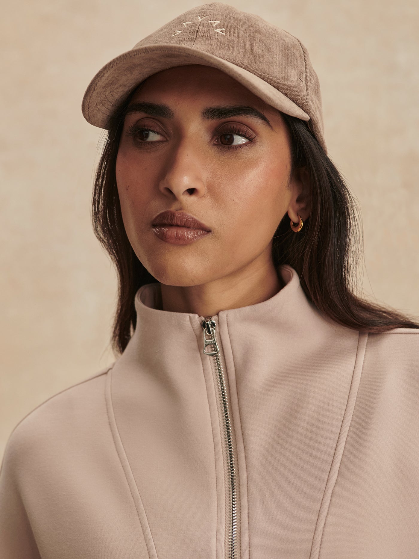 Varley Mushroom Arlene Zip Through Sweat