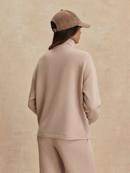 Varley Mushroom Arlene Zip Through Sweat