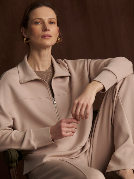 Varley Mushroom Kayleigh Half Zip Sweat