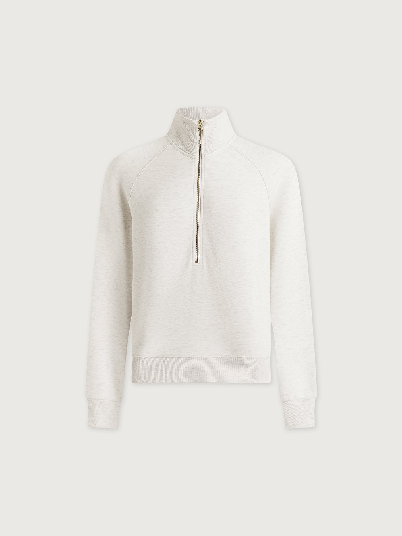 Varley Ivory Marl Selene Half Zip Sweat