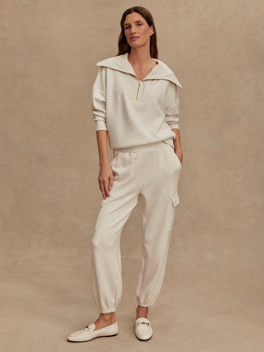 Varley Ivory Marl The Cargo Pant 27.5
