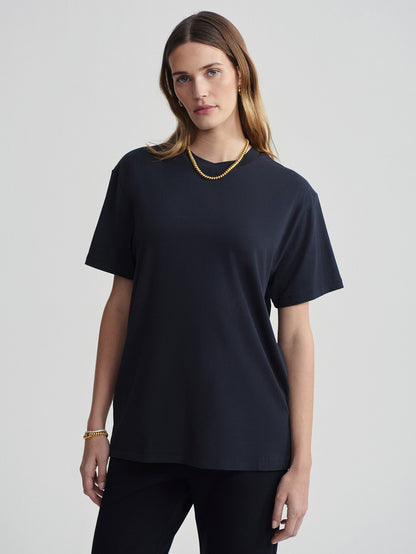 Varley Black Leighton Boyfriend Tee