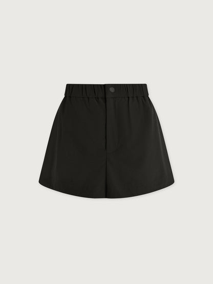Varley Black Nila Mid Rise Short