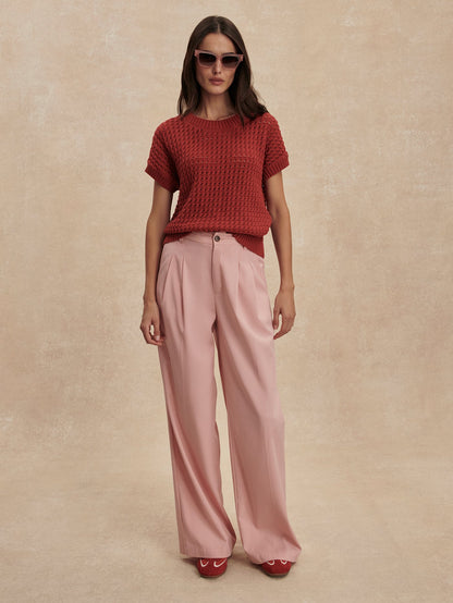 Varley Mellow Rose Jayla Wide Leg Trouser 32