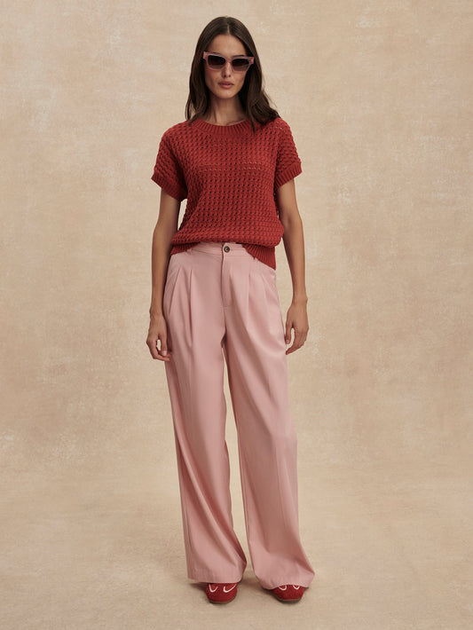 Varley Mellow Rose Jayla Wide Leg Trouser 32