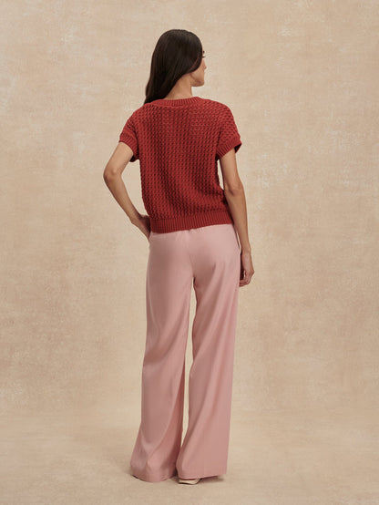 Varley Mellow Rose Jayla Wide Leg Trouser 32