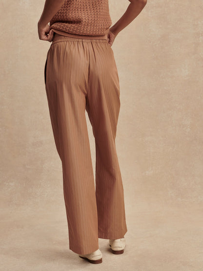 Varley Camel Stripe Rowan Straight Leg 30