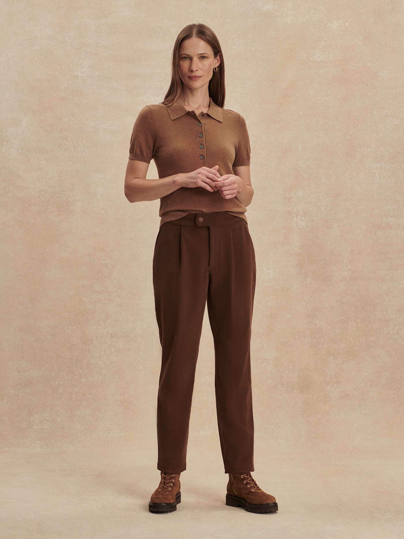 Varley Dark Toffee Nell Reg Tapered Leg 27