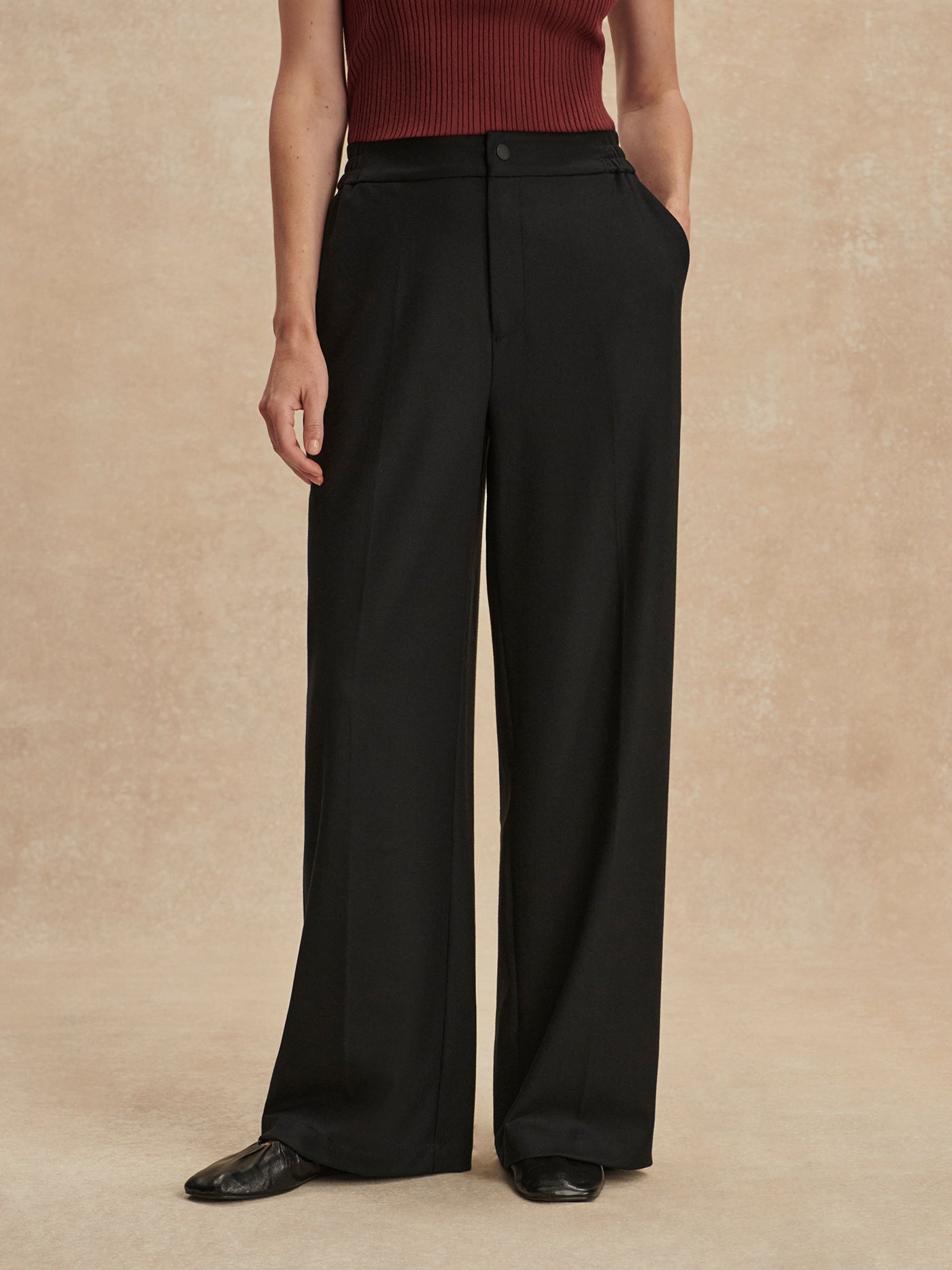 Varley Black Winnie Wide Leg 29.5