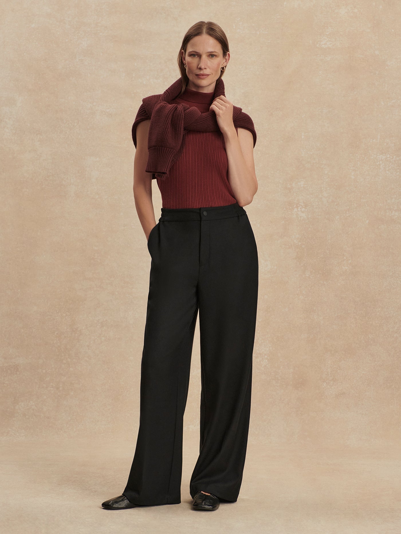 Varley Black Winnie Wide Leg 29.5