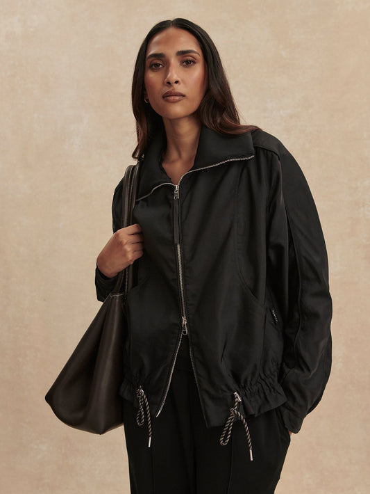 Varley Black Lotta Blouson Jacket