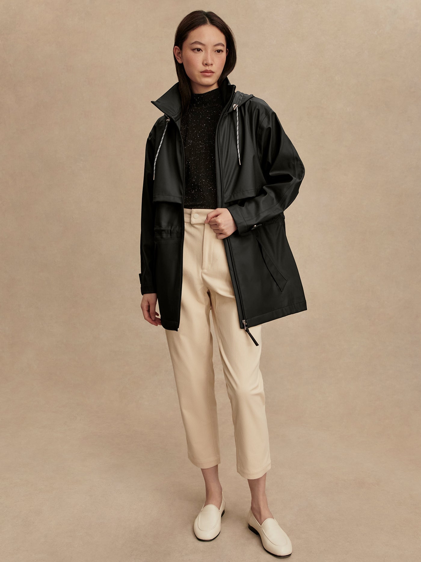 Varley Black Alyssa Rain Jacket