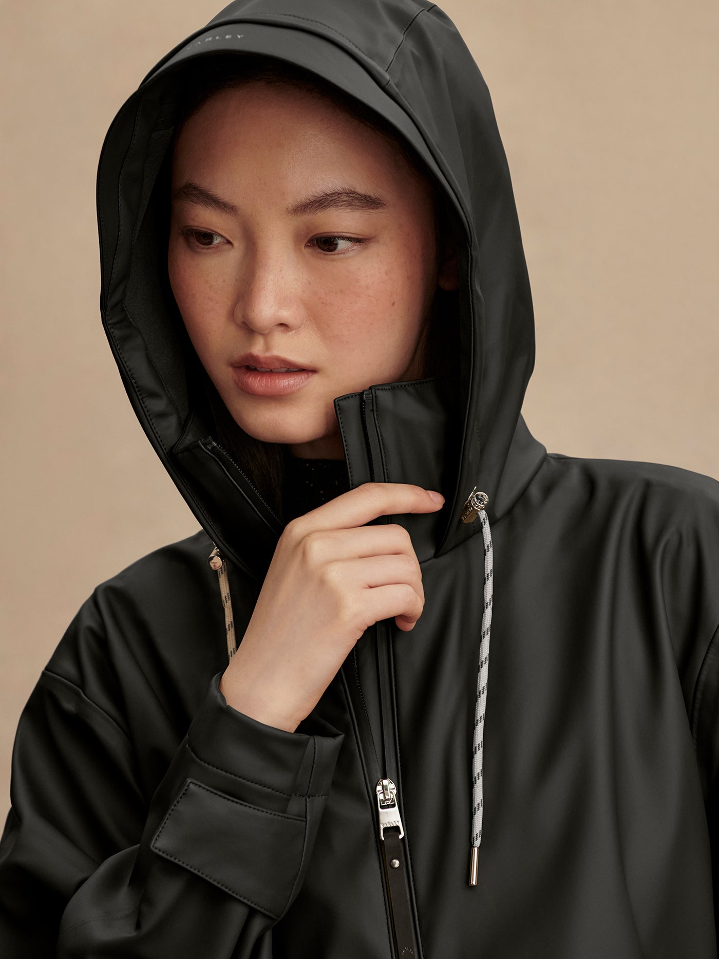 Varley Black Alyssa Rain Jacket