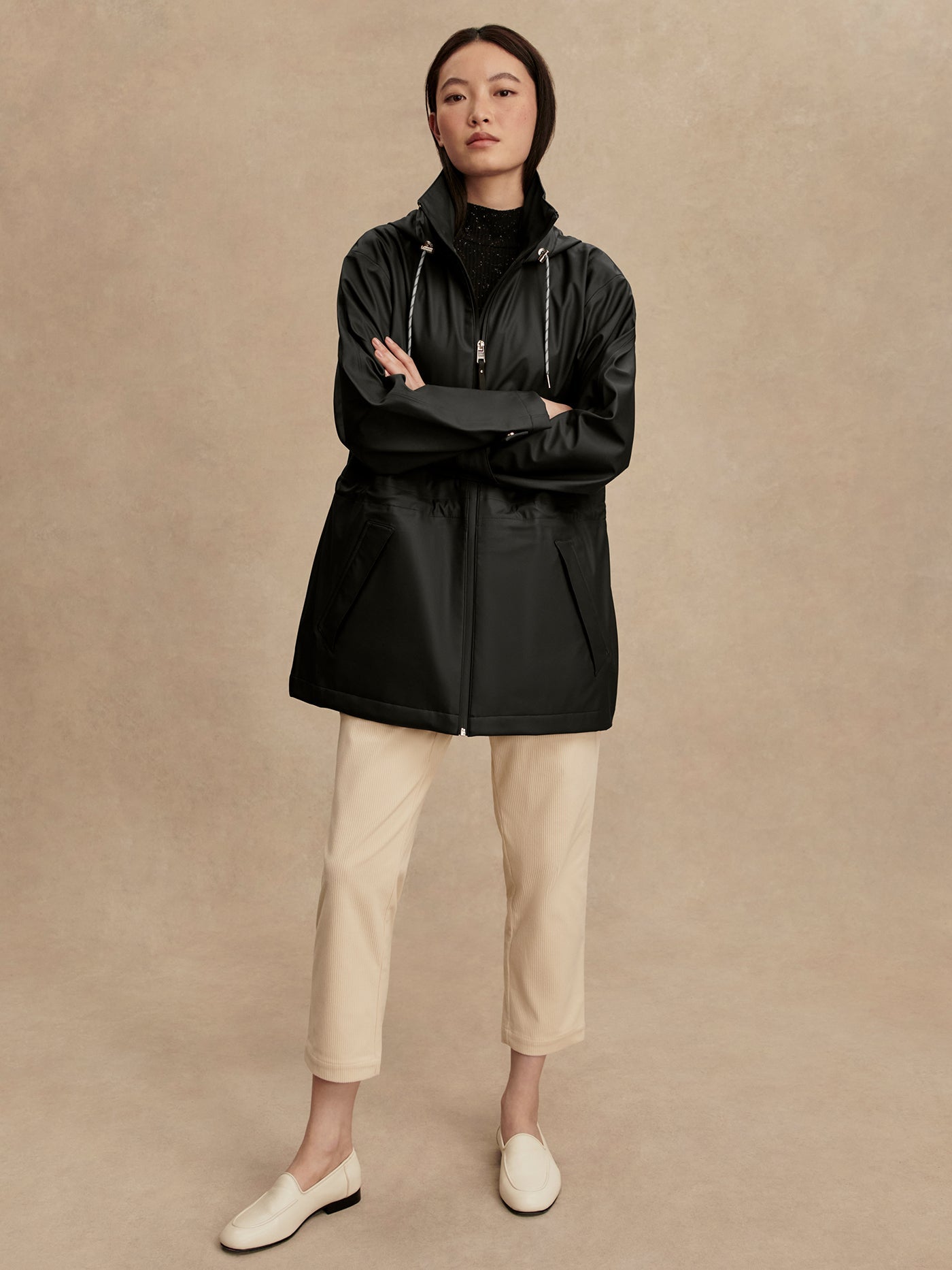 Varley Black Alyssa Rain Jacket