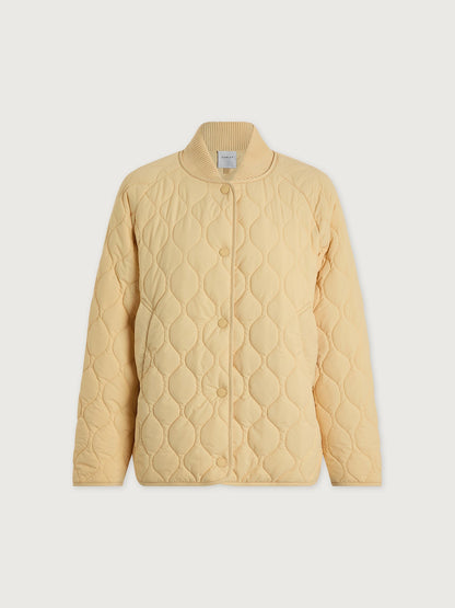 Varley Reed Yellow Luca Quilted Jacket