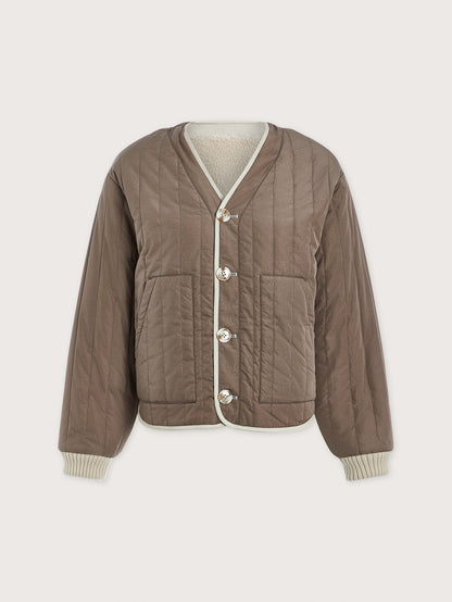 Varley Sandshell/ Ash Taupe Drew Reversible Jacket