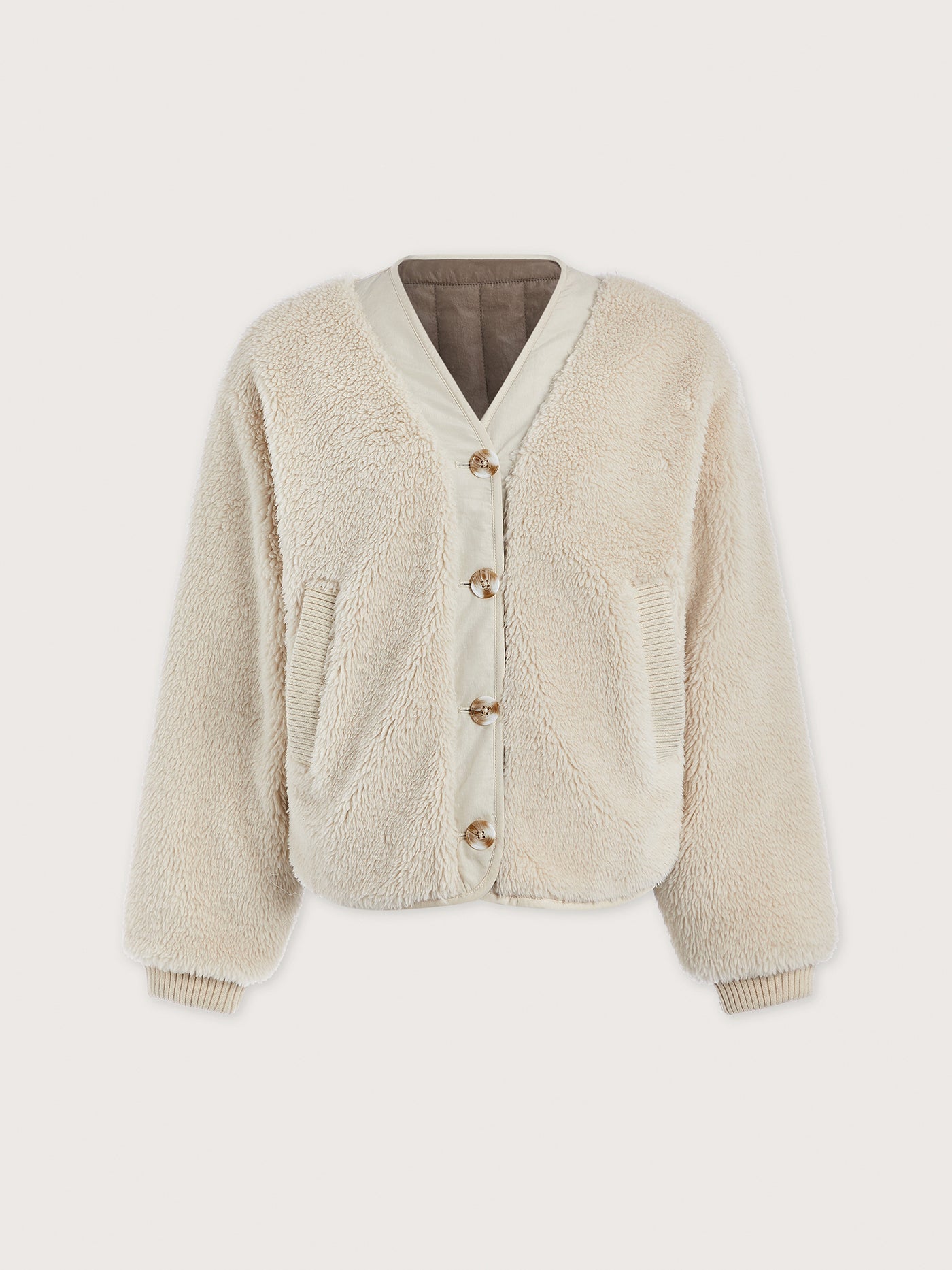 Varley Sandshell/ Ash Taupe Drew Reversible Jacket