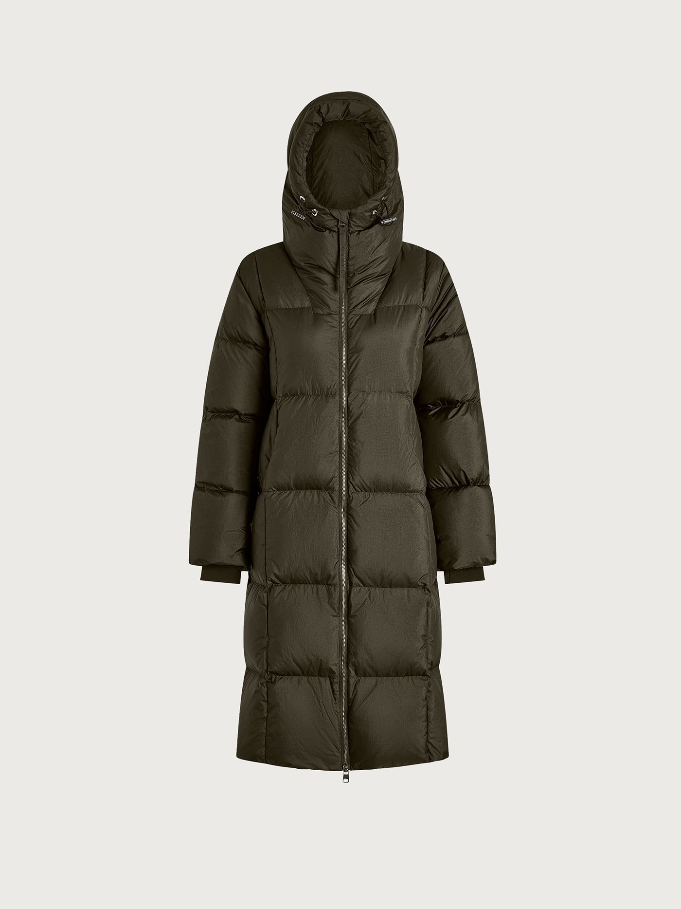 Varley Dark Olive Metallic Katya Long Down Puffer