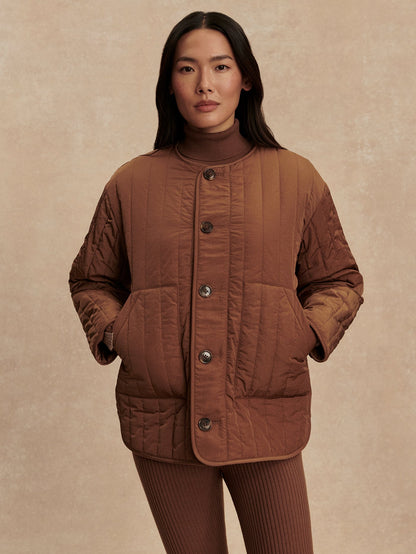 Varley Sandshell/ Cocoa Dust Aveline Reversible Jacket