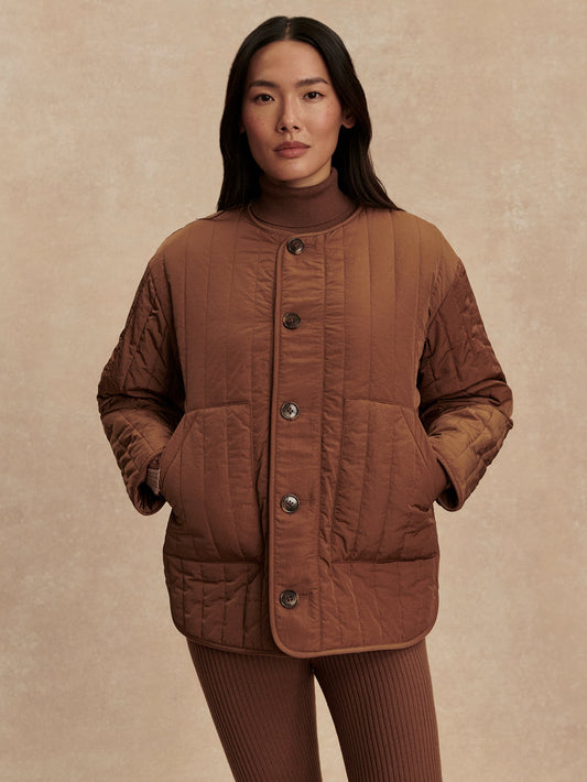 Varley Sandshell/ Cocoa Dust Aveline Reversible Jacket