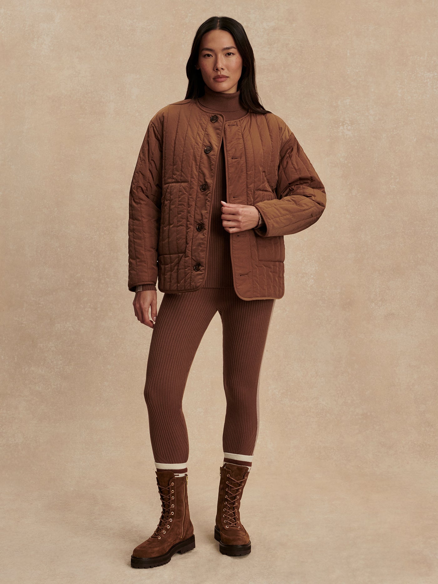 Varley Sandshell/ Cocoa Dust Aveline Reversible Jacket