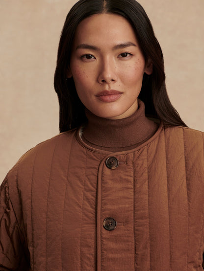 Varley Sandshell/ Cocoa Dust Aveline Reversible Jacket