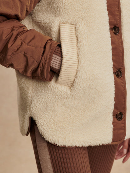 Varley Sandshell/ Cocoa Dust Aveline Reversible Jacket