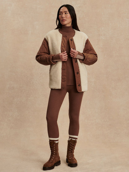Varley Sandshell/ Cocoa Dust Aveline Reversible Jacket