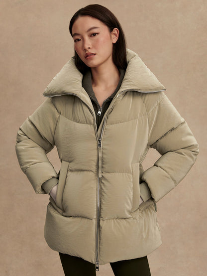 Varley Agate Grey Valencia Down Puffer Coat