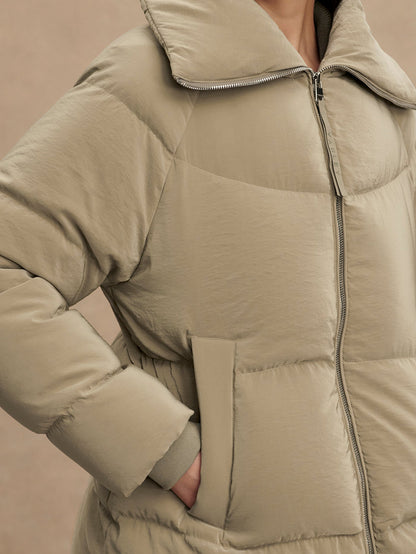 Varley Agate Grey Valencia Down Puffer Coat