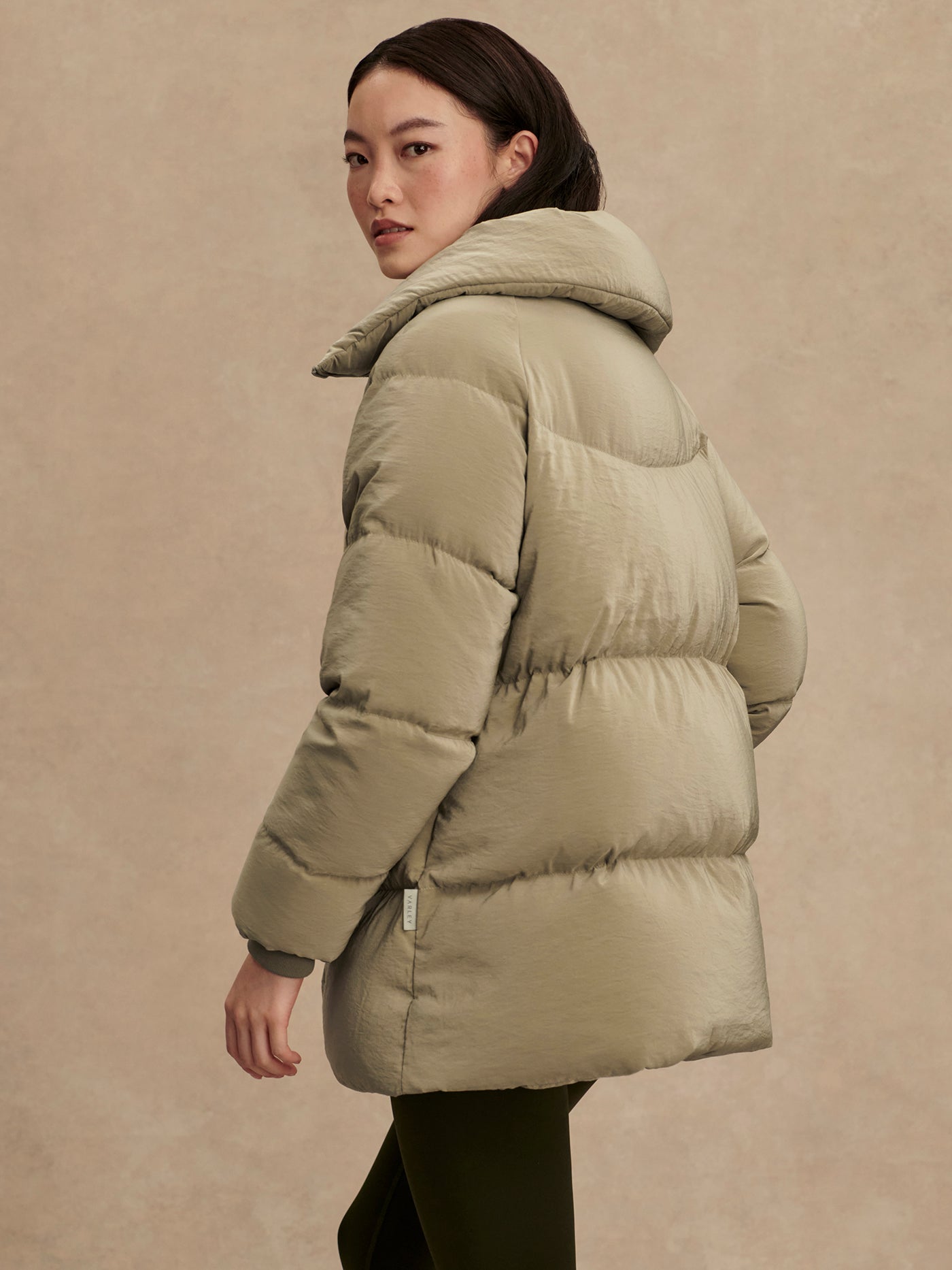 Varley Agate Grey Valencia Down Puffer Coat