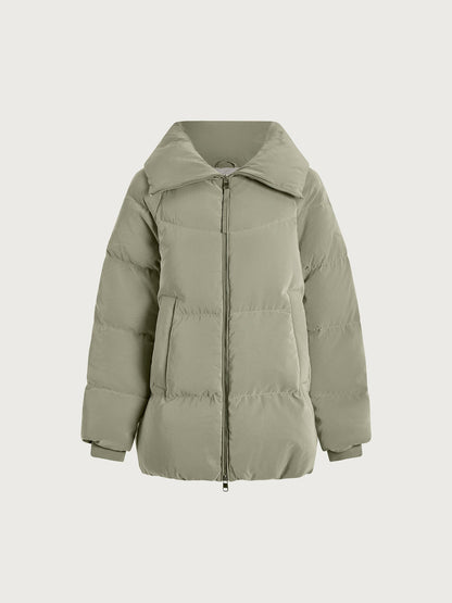 Varley Agate Grey Valencia Down Puffer Coat