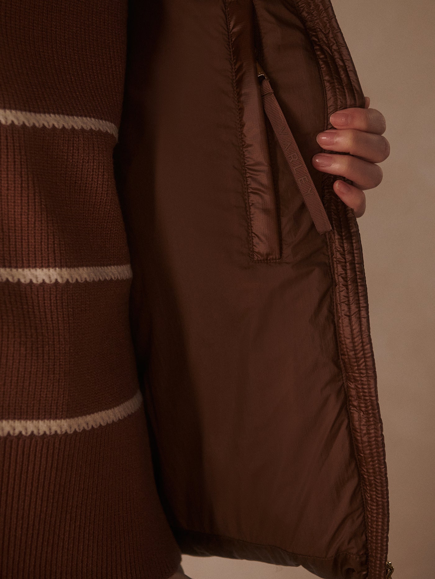 Varley Cocoa Dust Madelina Lightweight Down Jacket