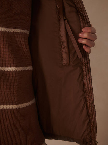 Varley Cocoa Dust Madelina Lightweight Down Jacket
