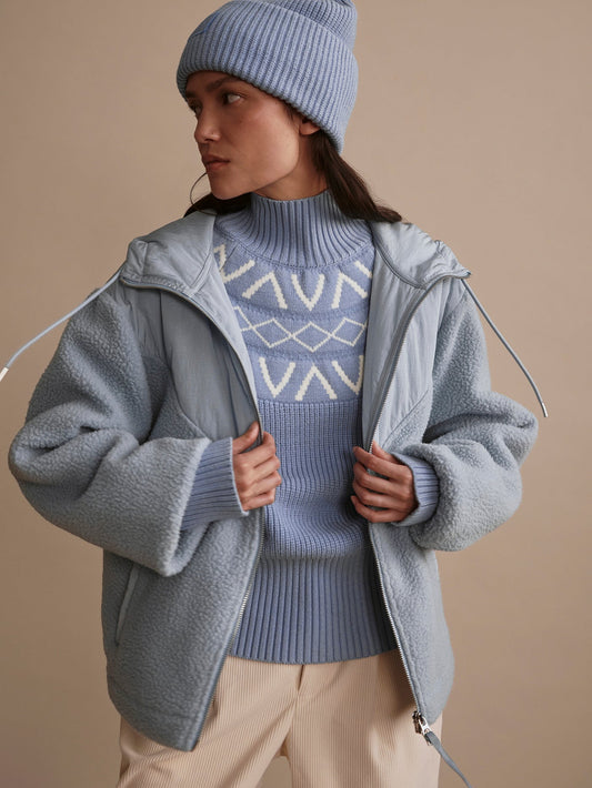 Varley Ashley Blue Rosia Fleece Hoodie