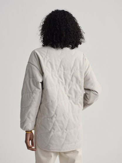 Varley Light Sand Libby Plush Quilt Jacket