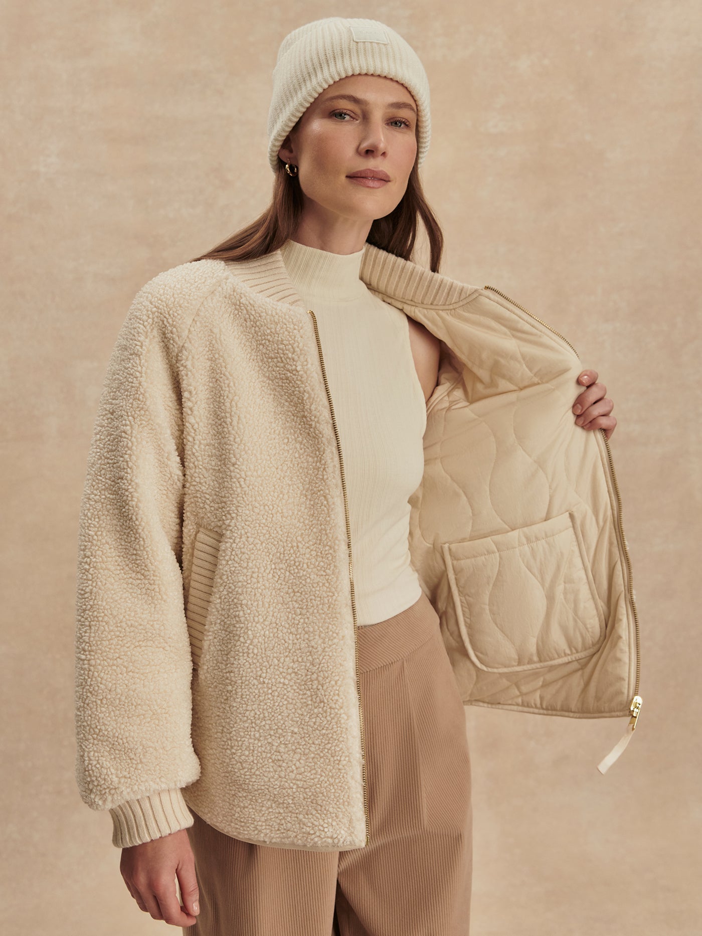 Varley Sandshell Serina Reversible Quilt Jacket